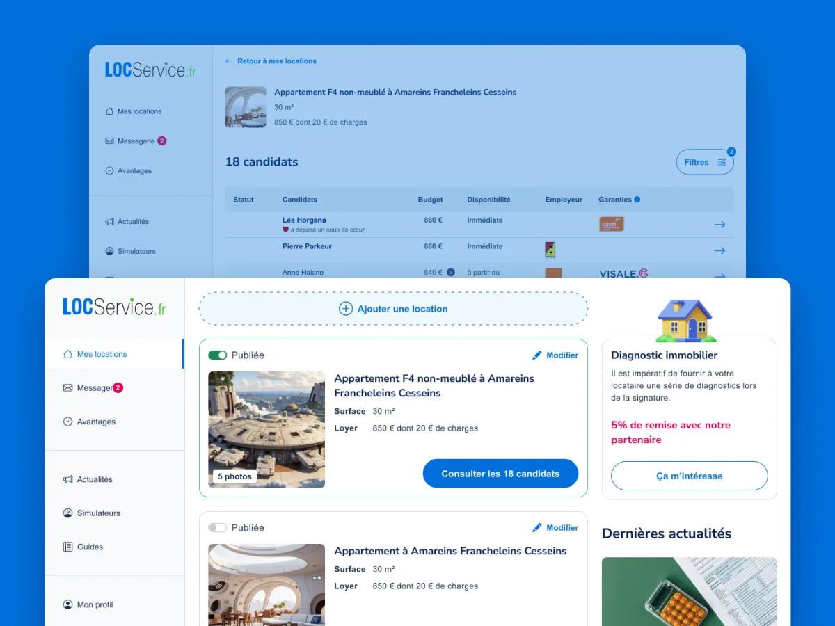 LocService — Immobilier · Location · 2023